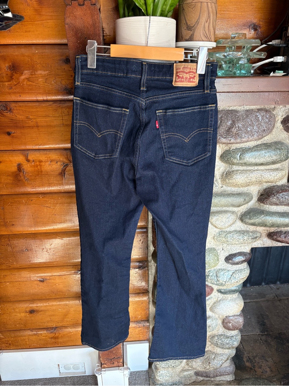 Levi’s 725 High Rise Bootcut Dark Wash Stretch Jeans Size 29